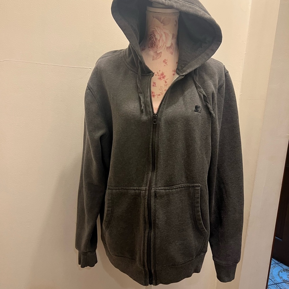 STARTER Men's Charcoal Zip-Up Sweater
